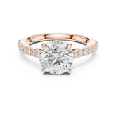 Accented Halo Lab grown Diamond Engagement Ring